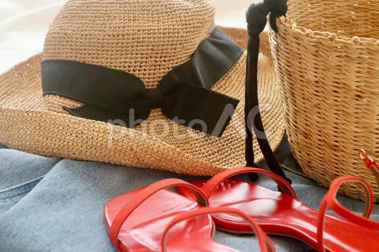 夏のお出かけコーデ コーディネート,ファッション,服の写真素材