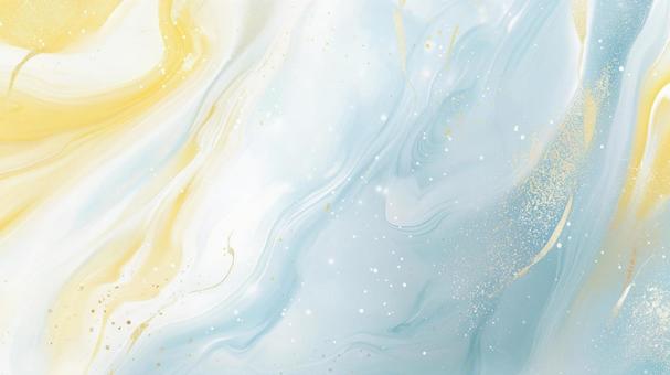 背景　青と黄色マーブルの写真