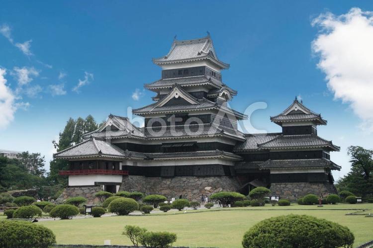 松本城　天守閣 松本城,城,長野県の写真素材