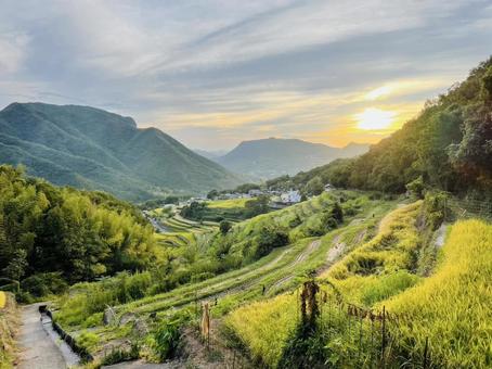 中山千枚田/香川 中山千枚田/香川 絶景スポット,日本の絶景1120,香川の写真素材