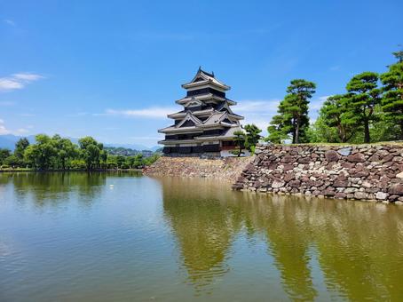 国宝 松本城 国宝 松本城 松本城,松本市,長野県の写真素材