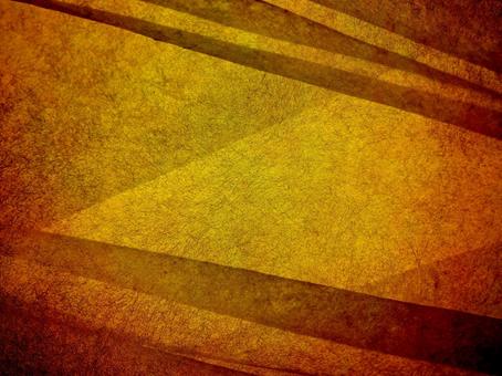 和紙　黄土色に重ねた茶色のライン(上下) 和紙,紙,背景の写真素材