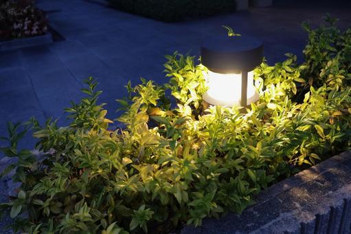 Photo, garden light, solar light, court, 