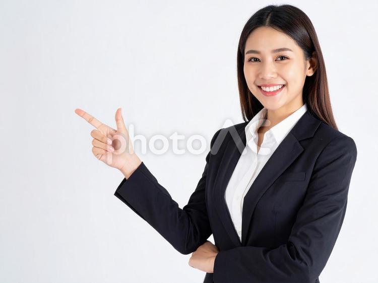 指差し 指差し,女性,女子の写真素材