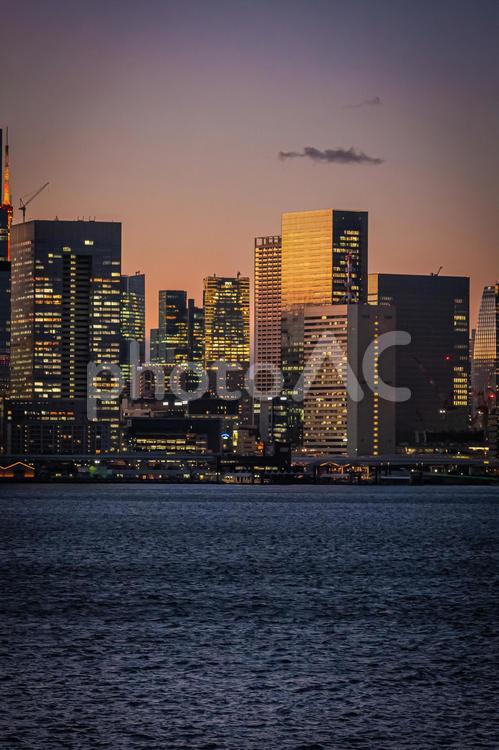 東京　夕暮れの東京の風景 東京,東京都,お台場の写真素材