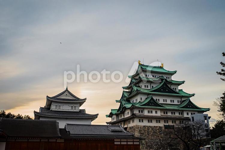 名古屋　名古屋城の風景 名古屋,愛知,愛知県の写真素材