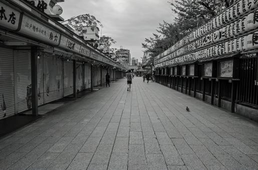 早朝の浅草浅草仲見世通り 仲見世,浅草,仲見世通りの写真素材