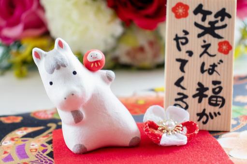 年賀状の素材　午年 年賀状,年賀状素材,馬の写真素材