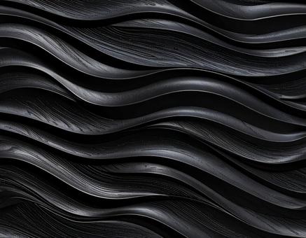 黒波状立体木目模様 黒波状立体木目模様の写真
