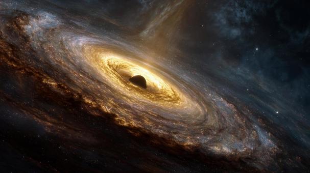 星々を吸い込むブラックホール 星々を吸い込むブラックホールの写真