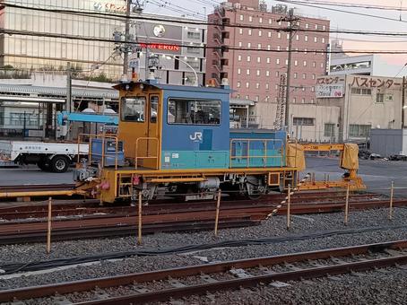 桑名駅で見れる保線車 三重県,桑名市,桑名駅の写真素材