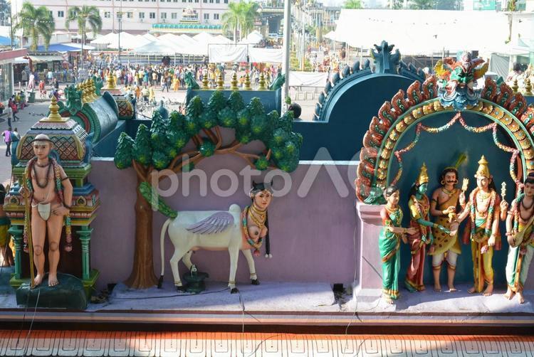 マレーシア・バトゥ洞窟の彫像 バトゥ洞窟,バトゥ寺院,ヒンドゥー教の写真素材