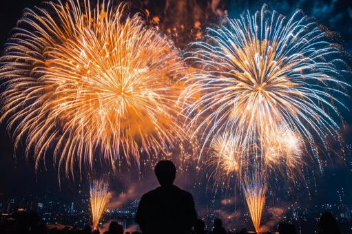 日本の夏と花火大会 日本の夏と花火大会の写真