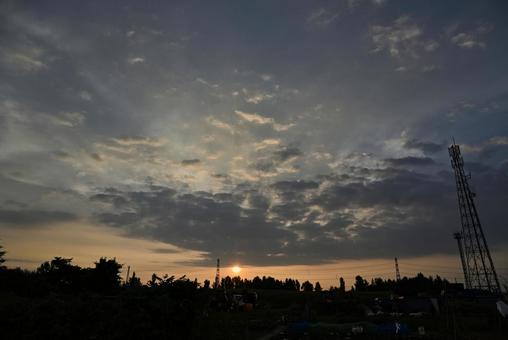 夕暮れ 2025/7/1 夕暮れ 2025/7/1 夕暮れ,夕方,夕景の写真素材