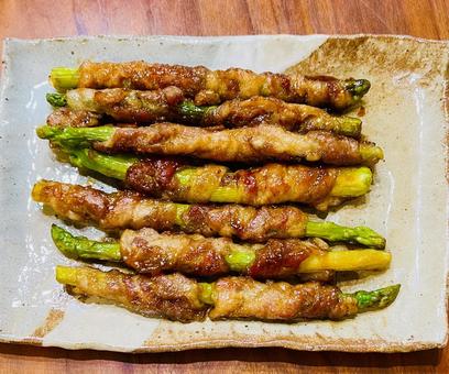 アスパラの肉巻き（肉巻きアスパラ） アスパラガス,肉巻き,豚肉の写真素材