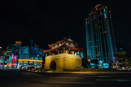 【台湾】新竹の街並み 台湾,新竹,夜景の写真素材
