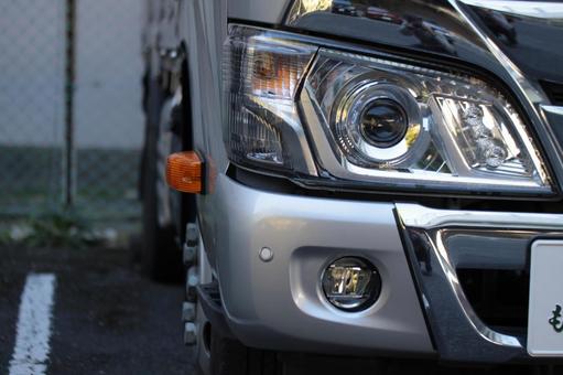 トラックのライト トラック,車,国産の写真素材