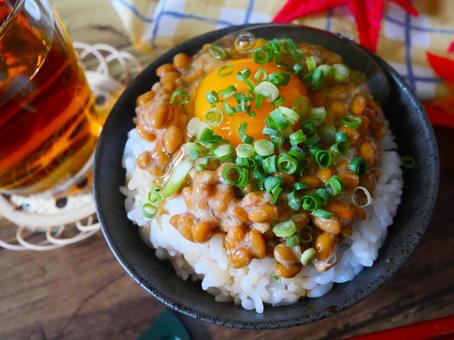 納豆ご飯.1 納豆ご飯,納豆,ランチの写真素材