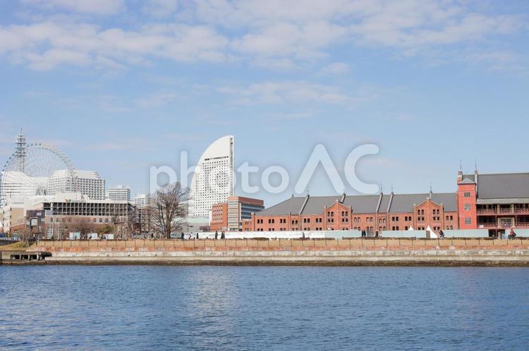 早朝の横浜みなとみらい みなとみらい,横浜,風景の写真素材
