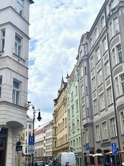 プラハの街並み プラハの街並み,街並み,プラハの写真素材