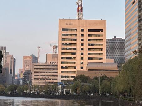 気象庁 気象庁,東京駅前風景,高層ビルの写真素材