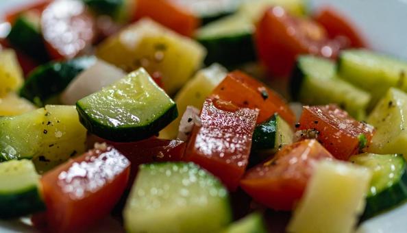 野菜のサラダプレート 野菜のサラダプレートの写真