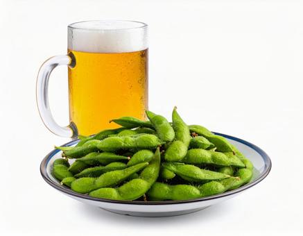 ビールと枝豆2 ビールと枝豆2の写真