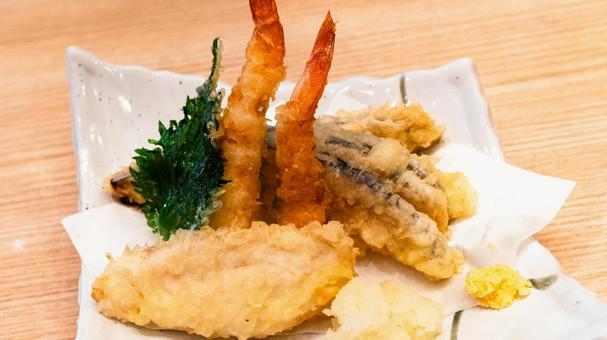 Photo, tempura, assorted, ebina temple, 