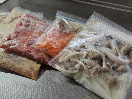 下味冷凍した食材 下味,冷凍,冷凍保存の写真素材