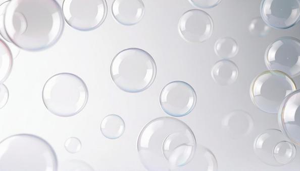 透明感のあるシャボン玉の写真