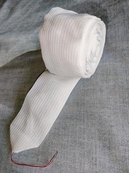 腰紐　白　夏用　メッシュ地　2 腰紐,kimono,夏用の写真素材