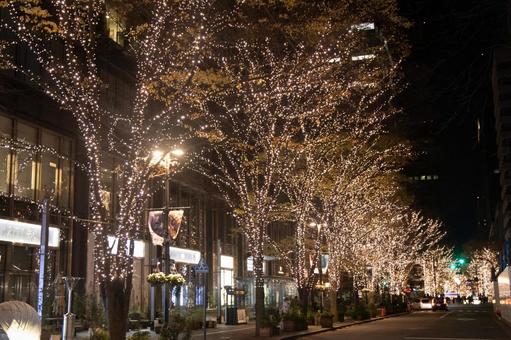 Photo, illumination, night view, knight, 