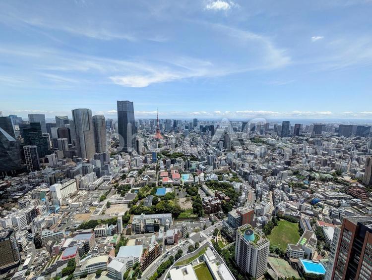 六本木ヒルズからの眺め 東京,ビル,ビル群の写真素材