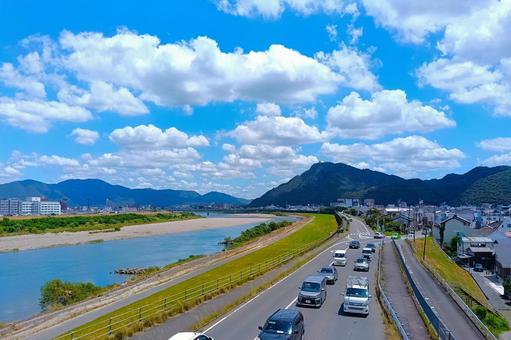 長良川と金華山 長良川と金華山の写真
