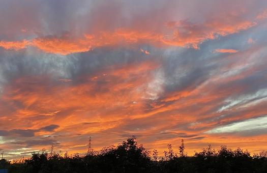 Sunset after the heavy rain in September 2, JPG