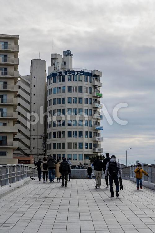 片瀬江ノ島駅周辺の景色 片瀬江ノ島駅,建物,町並みの写真素材