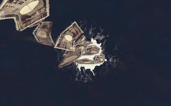 背景素材 闇に吸い込まれるお金のイメージ 背景素材 闇に吸い込まれるお金のイメージ 壁紙,背景素材,穴の写真素材