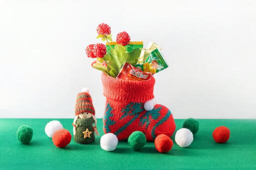 サンタブーツ(マスコット)2 クリスマス,christmas,かわいいの写真素材