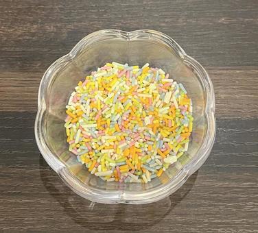 Colorful spray chocolate, JPG