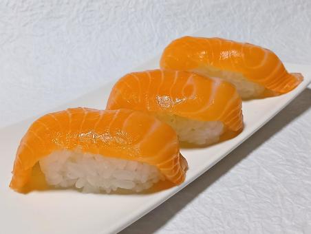 サーモン　握り寿司 サーモン,握り寿司,日本料理の写真素材