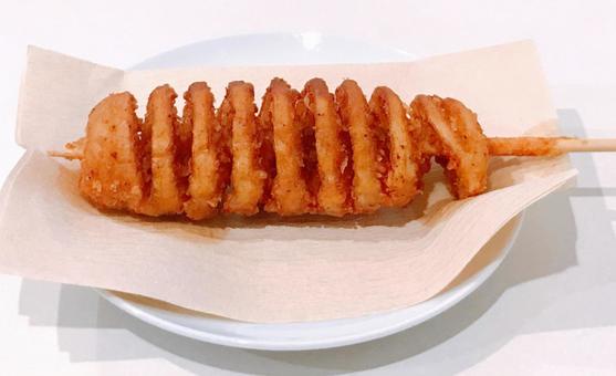 トルネードポテト トルネードポテト トルネードポテト,ハリケーンポテト,ポテトツイストの写真素材