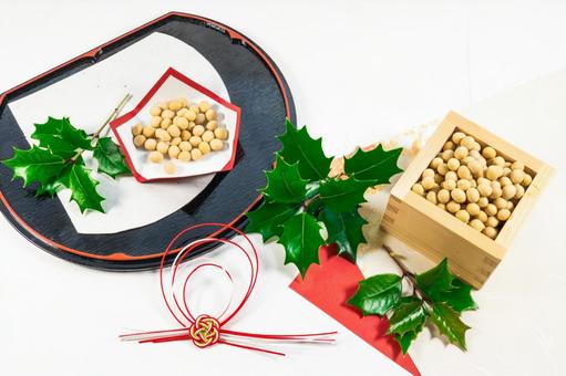 節分デザイン 節分,厄払い,豆まきの写真素材