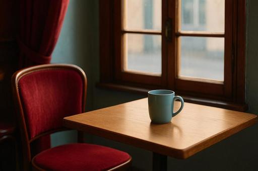 静かな朝の一杯の写真