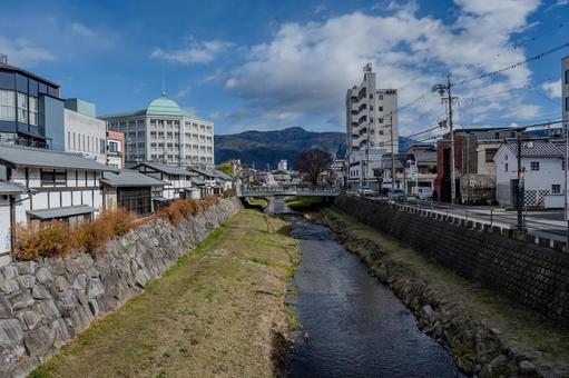 松本市内の町並み 松本市内の町並み 街並み,建物,家の写真素材