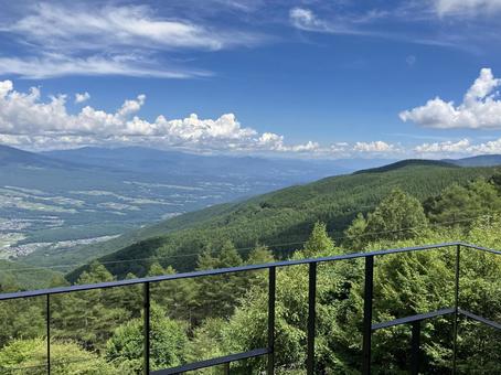 入笠山の八ヶ岳ビューポイント景色 入笠山の八ヶ岳ビューポイント景色の写真