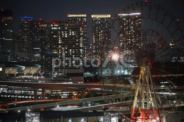 東京・お台場から見える東京の夜景 夜景,東京,夜の写真素材