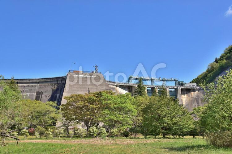 宮城県仙台市青葉区　大倉ダム　６ 大倉ダム,ダム,建造物の写真素材