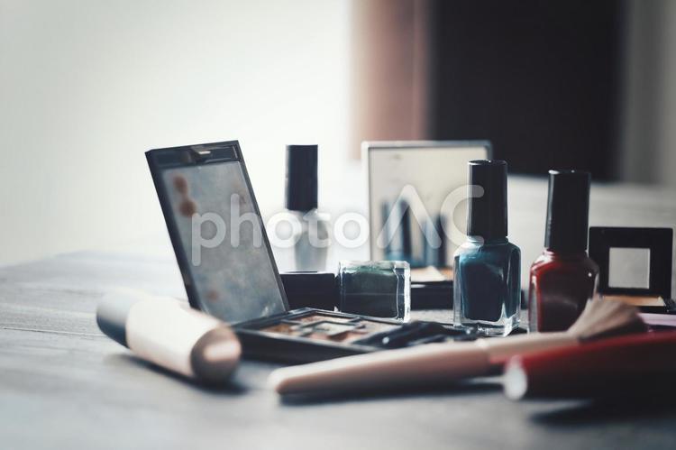 使用したメイク用品 背景,メイク,メイク道具の写真素材