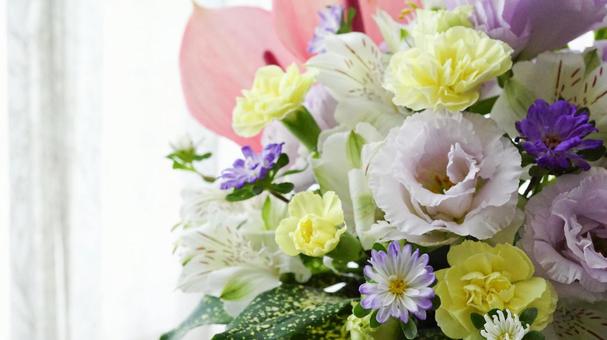 Lisianthus and carnation bouquet background, JPG Lisianthus and carnation bouquet background, JPG