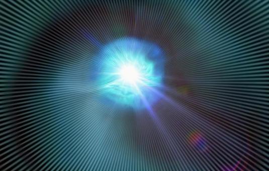 宇宙イメージ素材/発光ブルー星雲 宇宙,星雲,発光の写真素材